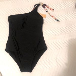 Kona Sol one shoulder black swimsuit